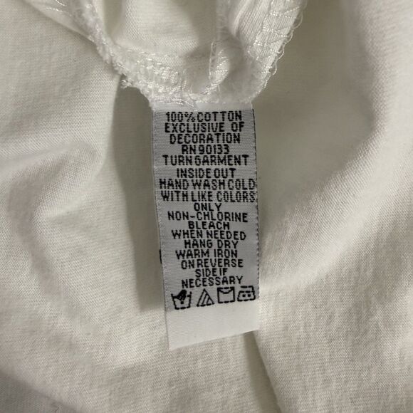 Bob Macke Women's 3X White Embroidered Floral 3/4 Sleeve Wearable Art Tunic - Picture 6 of 7